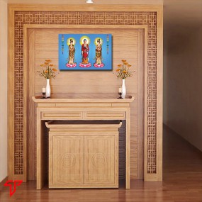 Tranh phật giáo tây phương tam thánh